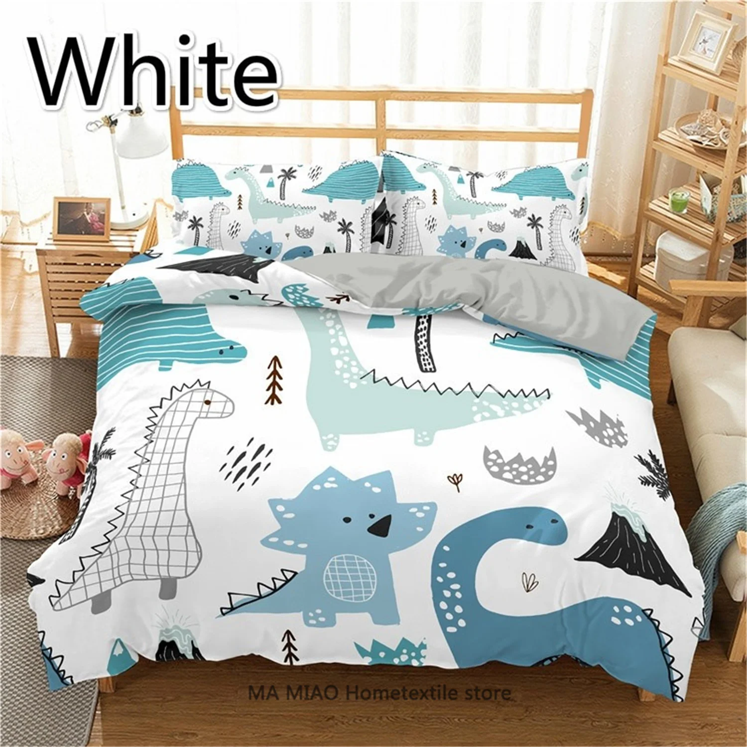 Kids Cartoon Animal Bedding Set Dinosaur Duvet Cover 2/3Pcs Soft Microfiber Quilt Covers Pillowcase Single King Queen Size
Kids Cartoon Animal Bedding Set Dinosaur Duvet Cover 2/3Pcs Soft Microfiber Quilt Covers Pillowcase Single King Queen Size