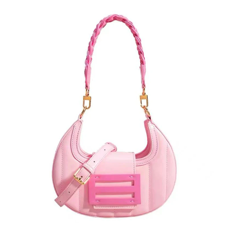 2022 New Women's Small Leather Bags Crescent Moon Underarm Bag Luxury One-Shoulder Knitted Contrast Color Shoulder Bag
2022 New Women's Small Leather Bags Crescent Moon Underarm Bag Luxury One-Shoulder Knitted Contrast Color Shoulder Bag
