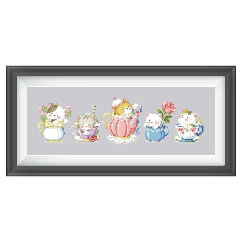 Tea cat cross stitch kits aida fabric 18ct 14ct 11ct silver canvas cotton thread embroidery kits DIY craft set
Tea cat cross stitch kits aida fabric 18ct 14ct 11ct silver canvas cotton thread embroidery kits DIY craft set