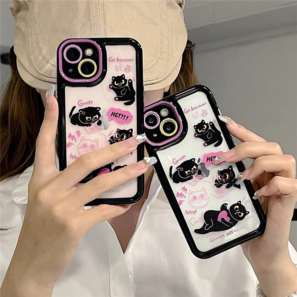 Transparent Cute Black Cat Phone Cover Case for iPhone 14 13 12 11 Pro Max 14 13 12
Transparent Cute Black Cat Phone Cover Case for iPhone 14 13 12 11 Pro Max 14 13 12