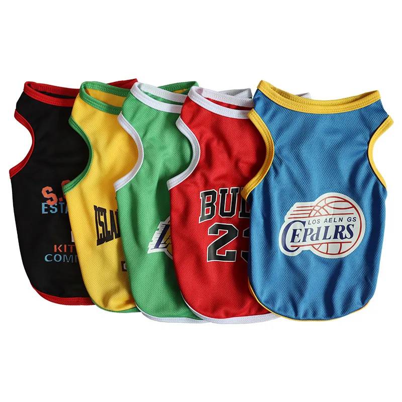 Summer Pet Vest Breathable Dog Clothes Small and Medium Dog Basketball Jersey Chihuahua Bulldog Sports Shirt Pet T Shirt Trend
Summer Pet Vest Breathable Dog Clothes Small and Medium Dog Basketball Jersey Chihuahua Bulldog Sports Shirt Pet T Shirt Trend
