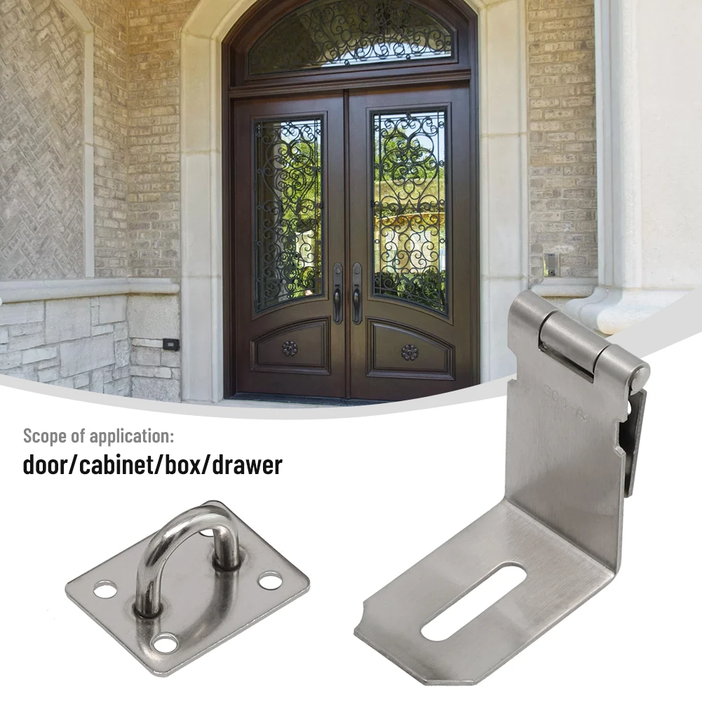 1pc 90 Degree Right Cabinet Hasp Angle Shed Gate Latch Stainless-Steel Door Clasp Lock Home Burglarproof Bolt Door Buckle Screws
1pc 90 Degree Right Cabinet Hasp Angle Shed Gate Latch Stainless-Steel Door Clasp Lock Home Burglarproof Bolt Door Buckle Screws