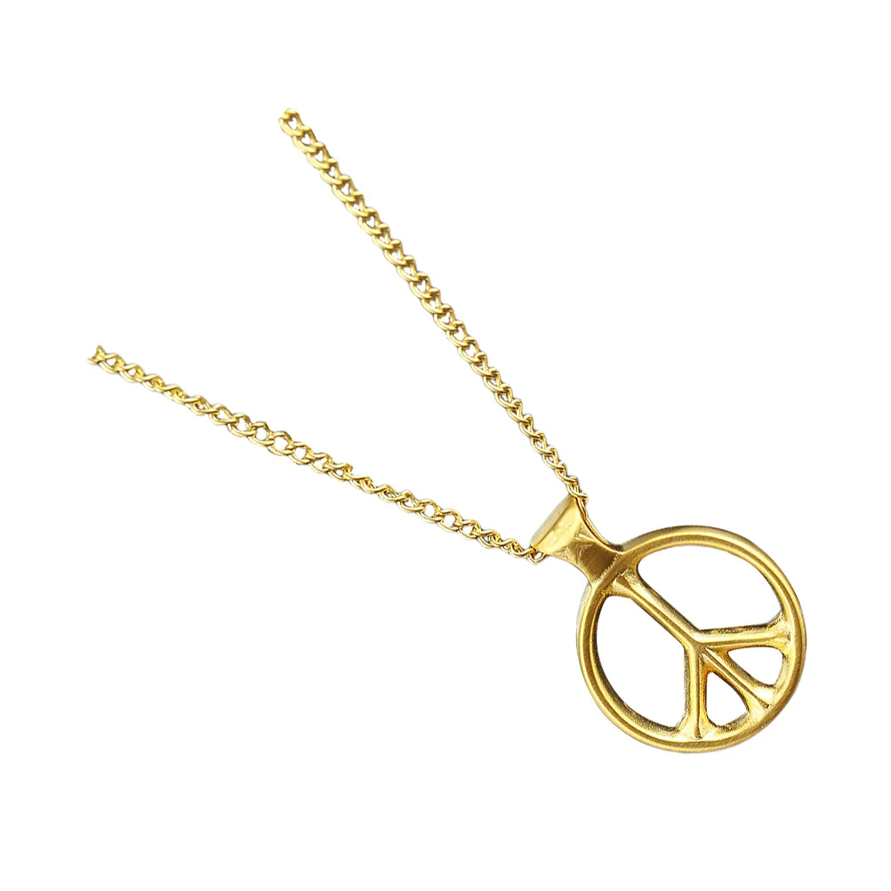 Anti-war Peace Sign Necklace Vintage Titanium Steel Necklace Retro Peace Sign Pendant
Anti-war Peace Sign Necklace Vintage Titanium Steel Necklace Retro Peace Sign Pendant