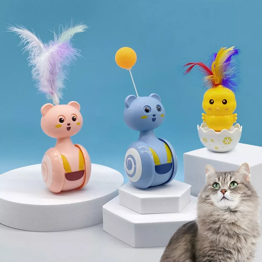 Cat Toy Interactive Tumbler Feather Toys Kitten Self Hi Pet Supplies Bear Little Yellow Chicken Funny Tease Cats Ball Jouet Chat
Cat Toy Interactive Tumbler Feather Toys Kitten Self Hi Pet Supplies Bear Little Yellow Chicken Funny Tease Cats Ball Jouet Chat