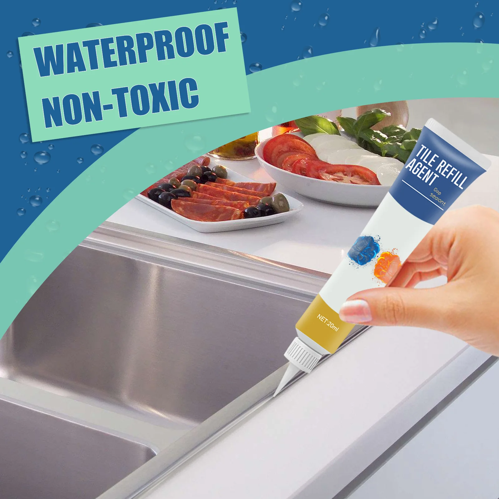 20ML Tile Floor Seam Sinks Repair Agent Paste with Scraper Waterproof Mold-Proof Bathroom Ceramic Crack Gap Filling Glue Sealant
20ML Tile Floor Seam Sinks Repair Agent Paste with Scraper Waterproof Mold-Proof Bathroom Ceramic Crack Gap Filling Glue Sealant