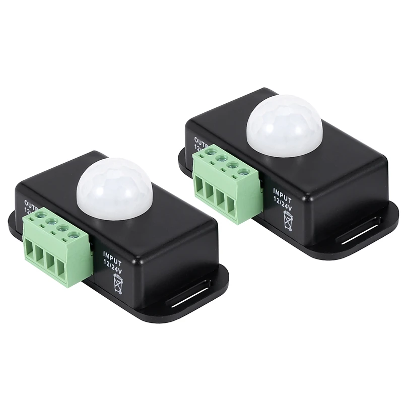 2 X DC 12V/24V 8A Body Infrared PIR Motion Sensor Switch LED Light Strip Automatic, black
2 X DC 12V/24V 8A Body Infrared PIR Motion Sensor Switch LED Light Strip Automatic, black
