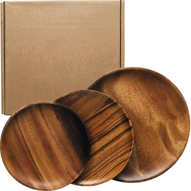 Wooden Home Kicthen Plates Decorative Appetizer Serving Trays for Dinner Salad Dessert Hand-crafted Solid Wood Plates
Wooden Home Kicthen Plates Decorative Appetizer Serving Trays for Dinner Salad Dessert Hand-crafted Solid Wood Plates