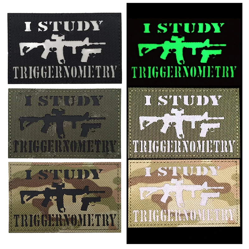 I Study Triggernometry Patch Reflective IR Tactical Morale Badges Patches on Clothes Backpack Hats Hook Loop Stickers Appliques
I Study Triggernometry Patch Reflective IR Tactical Morale Badges Patches on Clothes Backpack Hats Hook Loop Stickers Appliques