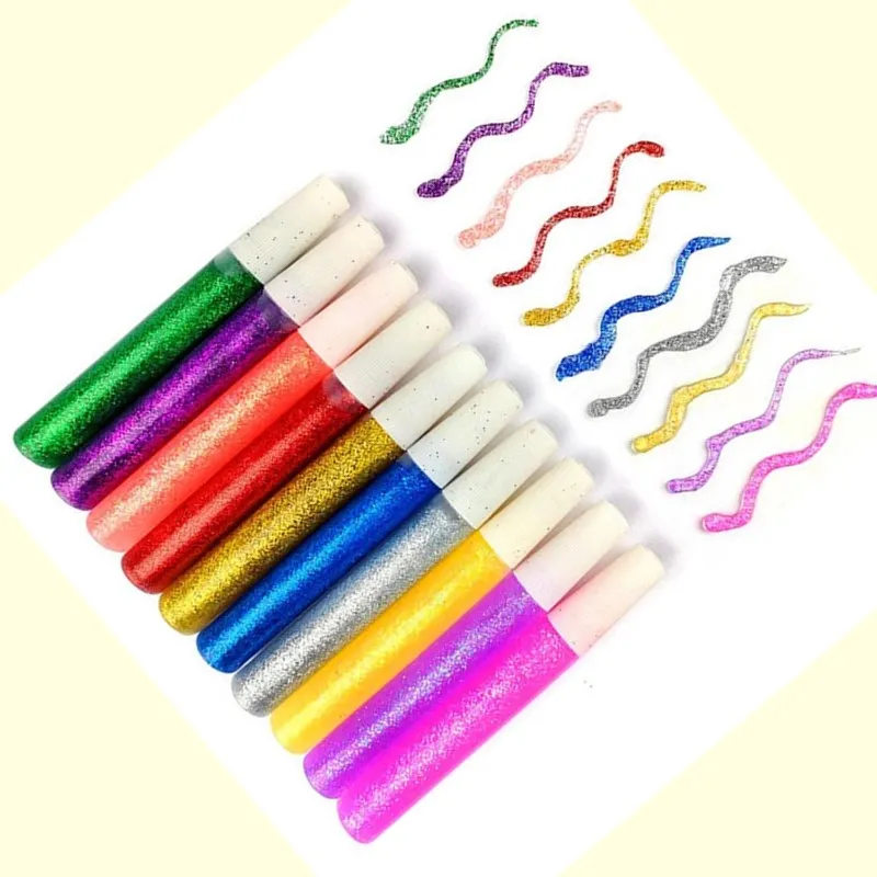 Gold Silver Glitter Powder Adhesive Child Art DIY Paper Crafts Drawing Fill The Picture Painting Super Liquid Glue Pen Nail Gel
Gold Silver Glitter Powder Adhesive Child Art DIY Paper Crafts Drawing Fill The Picture Painting Super Liquid Glue Pen Nail Gel