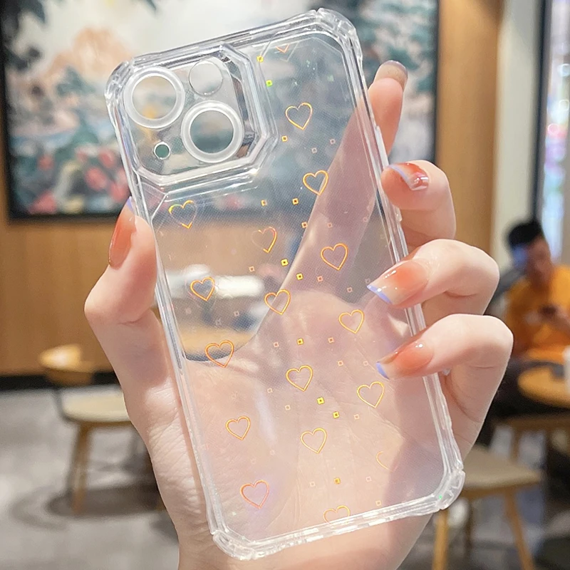 Clear Laser Aurora Bling Love Soft Silicone Phone Case For iPhone 13 12 11 Pro Max 7 8 Plus X XS XR Octagonal anti-drop Cover
Clear Laser Aurora Bling Love Soft Silicone Phone Case For iPhone 13 12 11 Pro Max 7 8 Plus X XS XR Octagonal anti-drop Cover