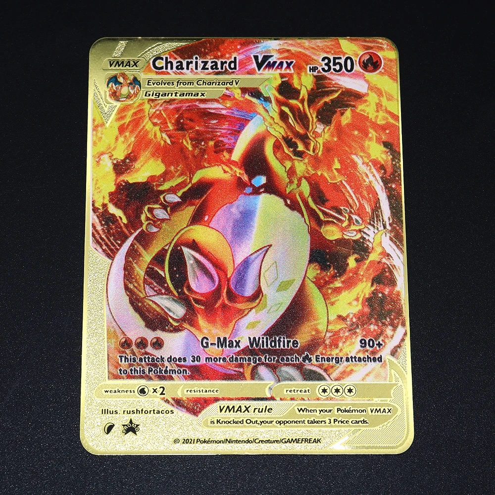 New Pokemon Cards Metal Gold Vmax GX Energy Card Mewtwo Charizard Pikachu Rare Collection Battle Trainer Card Child Toys Gift
New Pokemon Cards Metal Gold Vmax GX Energy Card Mewtwo Charizard Pikachu Rare Collection Battle Trainer Card Child Toys Gift