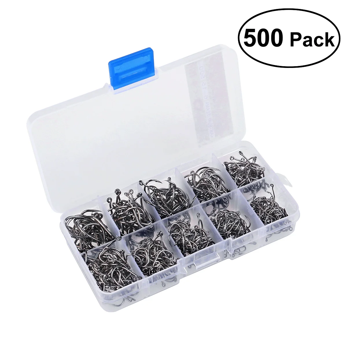 500pcs Durable Useful Portable Silver Freshwater Practical Small Size Fishing Hooks Set for Outdoor
500pcs Durable Useful Portable Silver Freshwater Practical Small Size Fishing Hooks Set for Outdoor