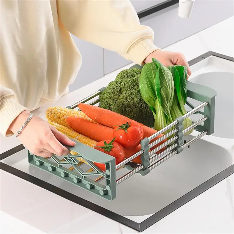1pc Multifunctional Kitchen Sink Drain Rack Retractable Stainless Steel Drain Basket Over The Sink Dish Drying Rack Accessories
1pc Multifunctional Kitchen Sink Drain Rack Retractable Stainless Steel Drain Basket Over The Sink Dish Drying Rack Accessories