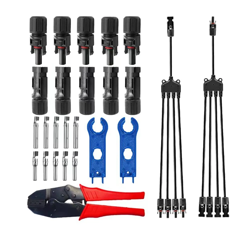 New Y-Type 1-Way 4 Photovoltaic Connector Photovoltaic Connector Connector Wrench Photovoltaic Crimping Pliers
New Y-Type 1-Way 4 Photovoltaic Connector Photovoltaic Connector Connector Wrench Photovoltaic Crimping Pliers