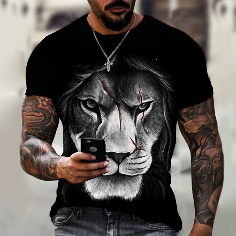 Men's T Shirts Lion/Tiger 3D Printed T-Shirts Harajuku Summer Tee O Neck Animal Short Sleeve Tops Oversized Clothing Sweatshirt
Men's T Shirts Lion/Tiger 3D Printed T-Shirts Harajuku Summer Tee O Neck Animal Short Sleeve Tops Oversized Clothing Sweatshirt