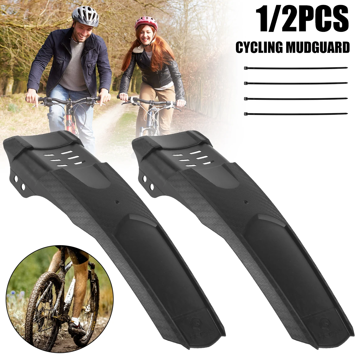 Universal Bicycle Mudguard with Ties MTB Road Bike Front/ Rear Mud Guard Cycling Fenders Tire Wheel Fenders PP Material Fix Gear
Universal Bicycle Mudguard with Ties MTB Road Bike Front/ Rear Mud Guard Cycling Fenders Tire Wheel Fenders PP Material Fix Gear