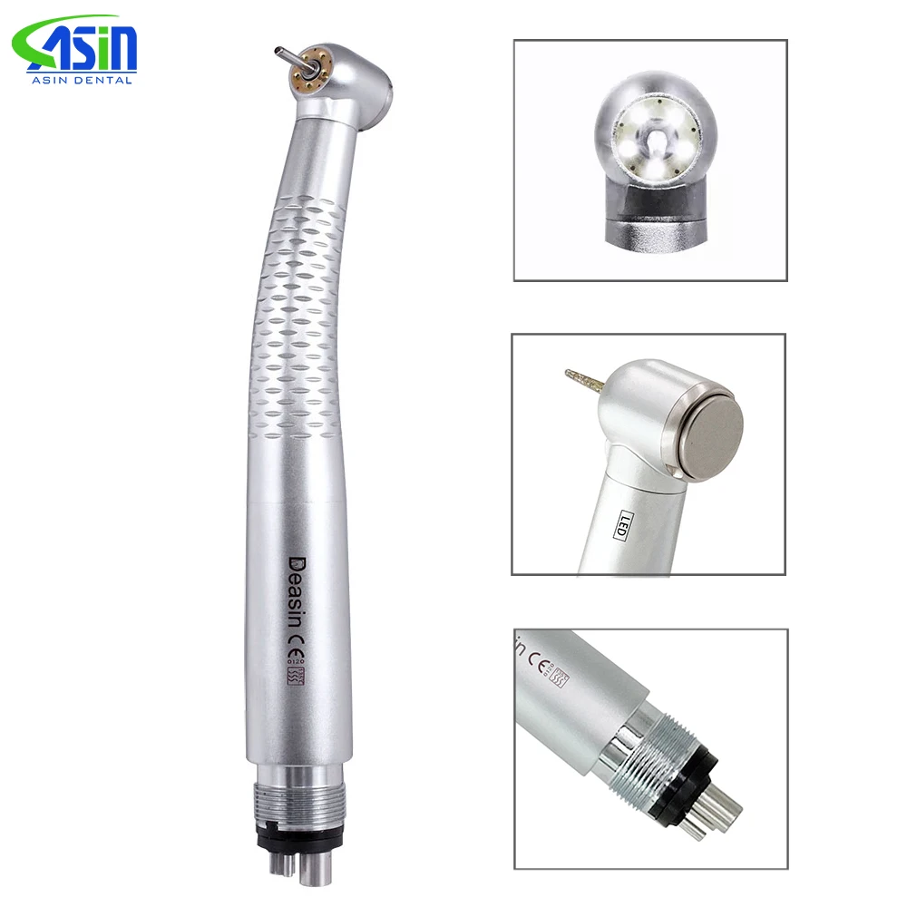 

Dental 5 Led light High Speed Handpiece Shadowless E-generator 5 LED Dental Hand piece 2/4 Holes Dentistry Tools