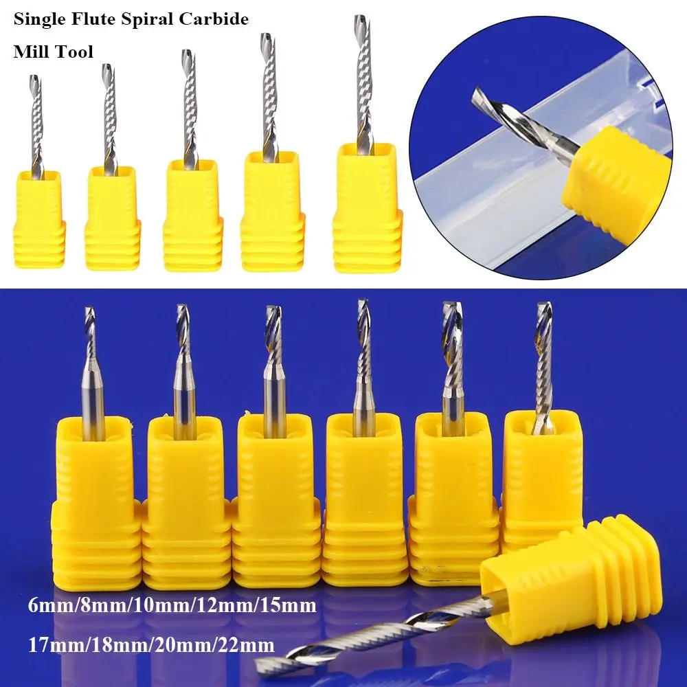 Single Flute for Compression Wood End Mill Cutter Carving Tool Mill Tool Cutters Spiral Carbide Cutter
Single Flute for Compression Wood End Mill Cutter Carving Tool Mill Tool Cutters Spiral Carbide Cutter