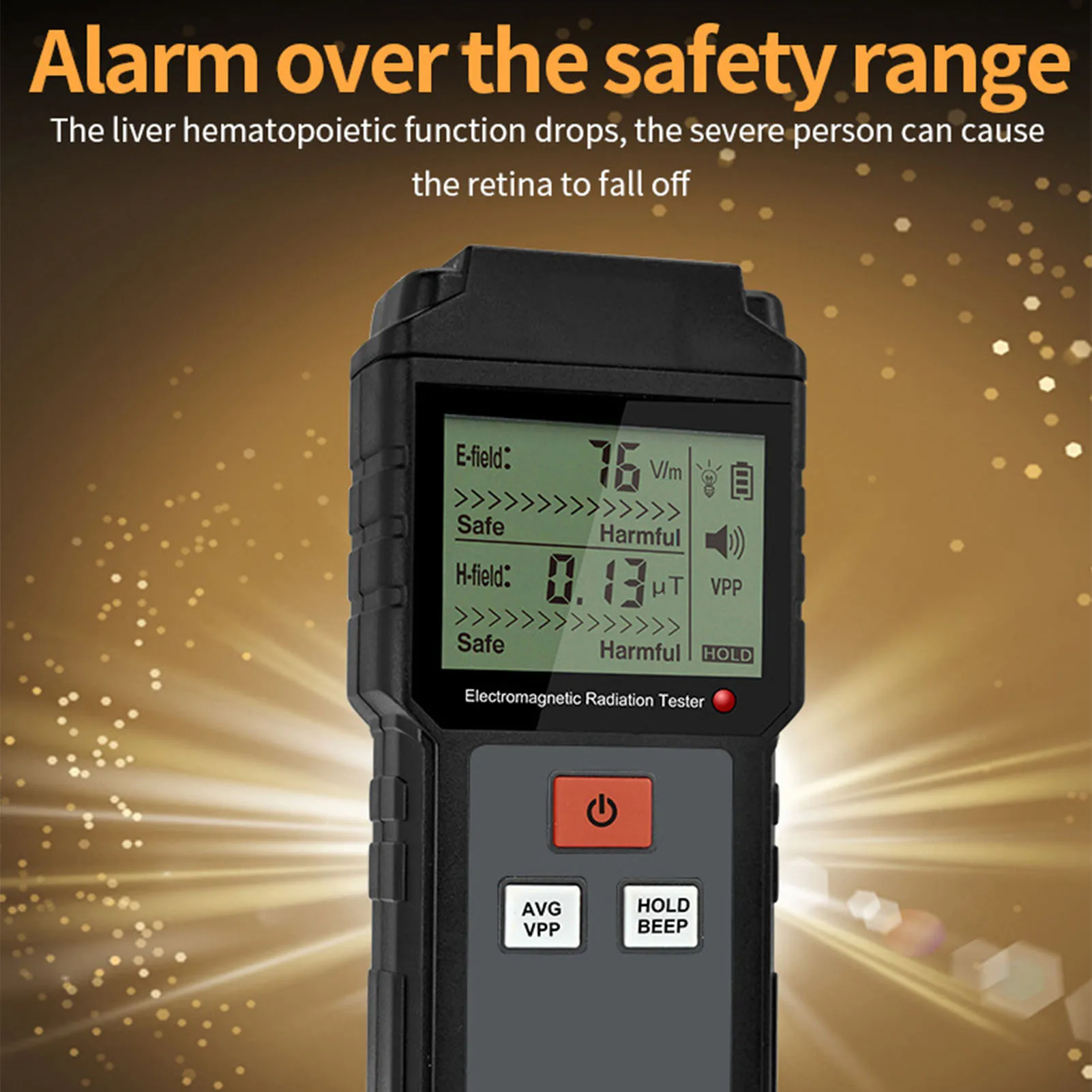 Electromagnetic Radiation Tester EMF Meter Radiation Detector Hand-Held Electric Field Tester With LCD Backlight Auto
Electromagnetic Radiation Tester EMF Meter Radiation Detector Hand-Held Electric Field Tester With LCD Backlight Auto