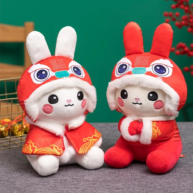 Chinese New Year Mascot Traditional Chinese Garments Rabbit Zodiac Rabbit Cute Kawaii Cloak Rabbit Plush Doll Christmas Gift
Chinese New Year Mascot Traditional Chinese Garments Rabbit Zodiac Rabbit Cute Kawaii Cloak Rabbit Plush Doll Christmas Gift