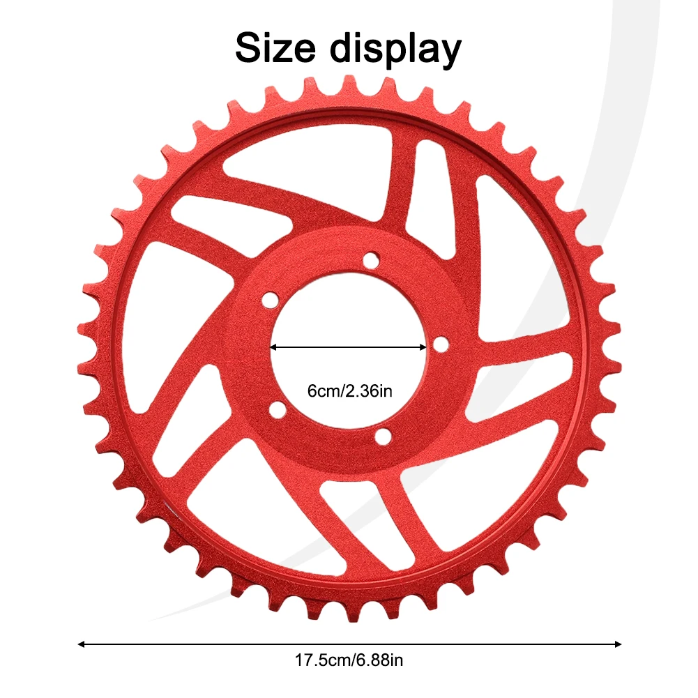 E-bike 42T Chain Ring Offset Correction For BAFANG BBS01 BBS02 Blue/Red Electric Bicycle Chainring Crankset Cycling Accessories
E-bike 42T Chain Ring Offset Correction For BAFANG BBS01 BBS02 Blue/Red Electric Bicycle Chainring Crankset Cycling Accessories
