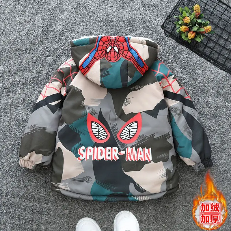 Spiderman Winter Coats for Girls Boys Plush Warm Camouflage Hooded Jackets 2-10 Years Kids Cartoon Outerwear Children Clothes
Spiderman Winter Coats for Girls Boys Plush Warm Camouflage Hooded Jackets 2-10 Years Kids Cartoon Outerwear Children Clothes