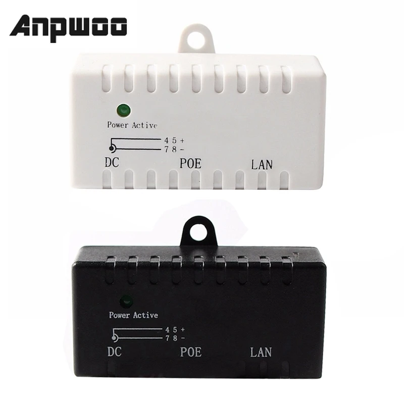 Poe Splitter Injector Rj45 Dc 5.5Mm x 2.1Mm Input Passive Adapter Connector For Ip Network Camera | Безопасность и защита