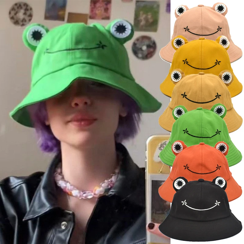 2022 Frog Bucket Hat for Women Spring Autumn Female Panama Fishing Cap Outdoor Hiking Beach Sun Hats Girls Cartoon Cute Bob Caps
2022 Frog Bucket Hat for Women Spring Autumn Female Panama Fishing Cap Outdoor Hiking Beach Sun Hats Girls Cartoon Cute Bob Caps