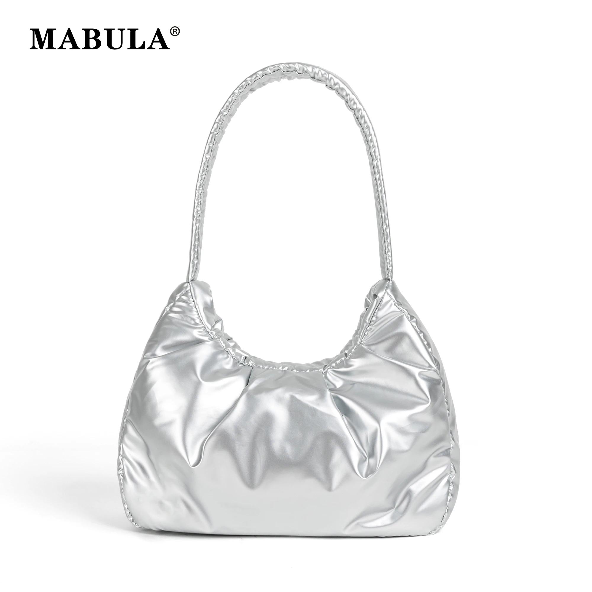 MABULA Silver Puffer Underarm Shoulder Bag for Women 2023 Autumn Cotton Padded Down Clutch Purse Dumpling Cell Phone Handbag
MABULA Silver Puffer Underarm Shoulder Bag for Women 2023 Autumn Cotton Padded Down Clutch Purse Dumpling Cell Phone Handbag