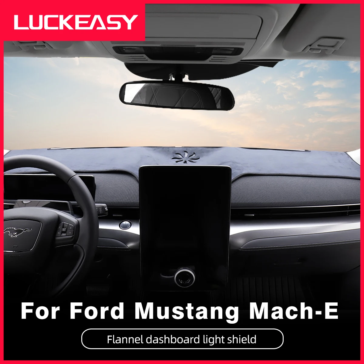LUCKEASY For Ford Mustang Mach-E 2022 Car Anti-Slip Mat Dashboard Cover Dashboard Protective Pad Interior Accessories
LUCKEASY For Ford Mustang Mach-E 2022 Car Anti-Slip Mat Dashboard Cover Dashboard Protective Pad Interior Accessories