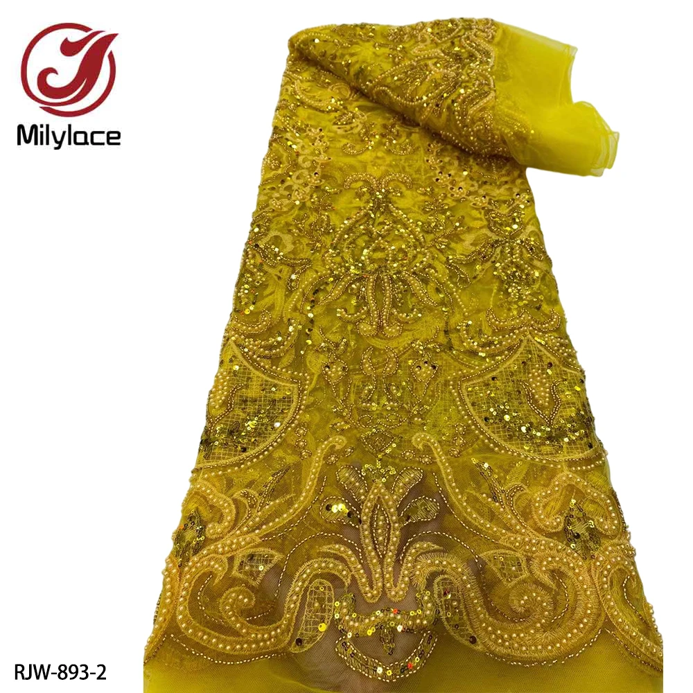 Hot Sale Lace Fabric 5 Yards Sequins Lace Fabric 2020 Beaded Embroidered Lace African Lace Fabric 2021 High Quality RJW-893
Hot Sale Lace Fabric 5 Yards Sequins Lace Fabric 2020 Beaded Embroidered Lace African Lace Fabric 2021 High Quality RJW-893