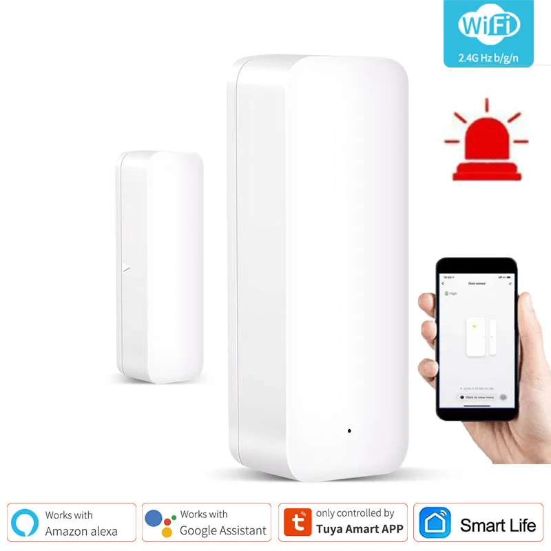 Умный дверной магнитный детектор сигнализации с Wi-Fi, независимый датчик, дистанционное управление через приложение, работает с Alexa Google Home
Умный дверной магнитный детектор сигнализации с Wi-Fi, независимый датчик, дистанционное управление через приложение, работает с Alexa Google Home