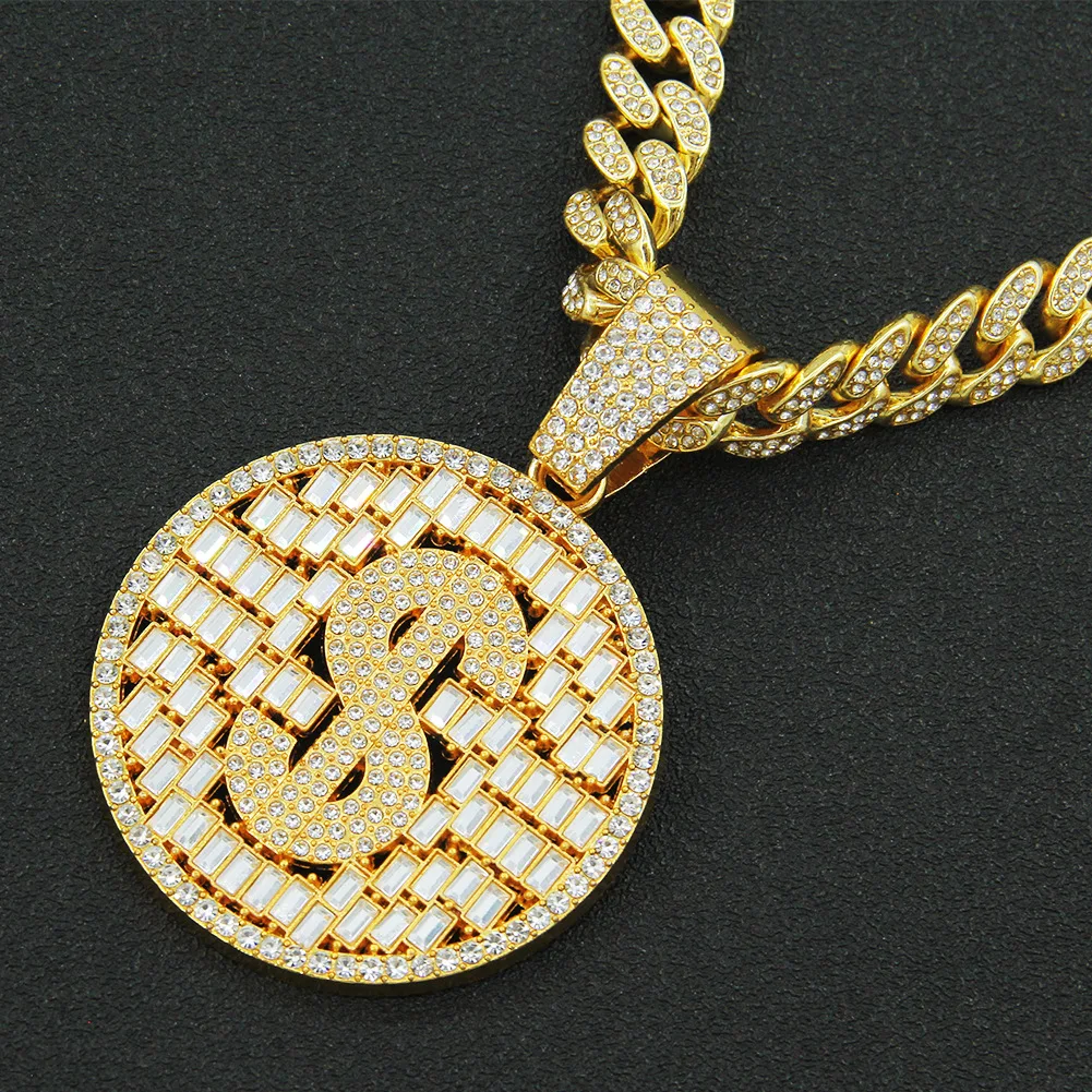 Iced Out Cuban Chains Bling Diamond USD DOLLAR Rock Rhinestone Pendants Mens Necklaces Gold Chain Charm Jewelry for Men Choker
Iced Out Cuban Chains Bling Diamond USD DOLLAR Rock Rhinestone Pendants Mens Necklaces Gold Chain Charm Jewelry for Men Choker