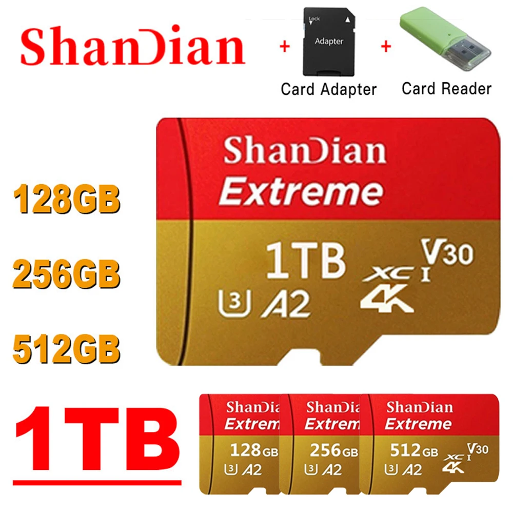 NEW Memory Card Original TF/SD Card 128gb 256gb 512gb 1tb Mini SD Card 30MB/S Memory Card For Phone Tablet Camera
NEW Memory Card Original TF/SD Card 128gb 256gb 512gb 1tb Mini SD Card 30MB/S Memory Card For Phone Tablet Camera