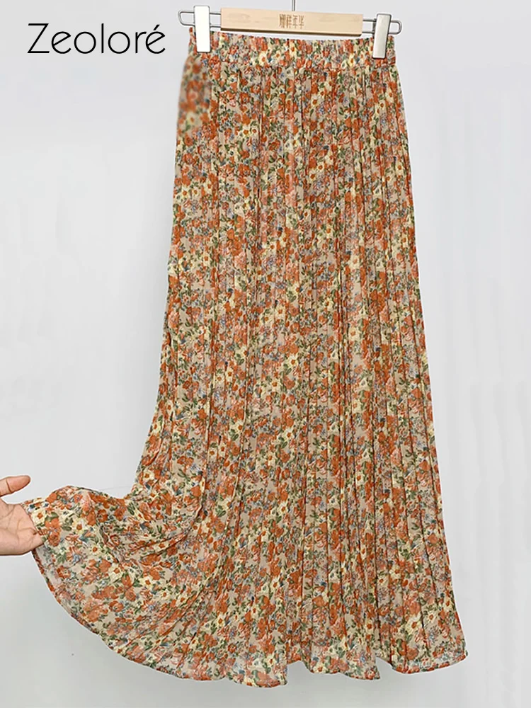 Zeolore Women Summer Chiffon Floral Print Skirt High Waist A-line Elegant Skirts Beach Many Colors Mid-length Skirt QT1615
Zeolore Women Summer Chiffon Floral Print Skirt High Waist A-line Elegant Skirts Beach Many Colors Mid-length Skirt QT1615