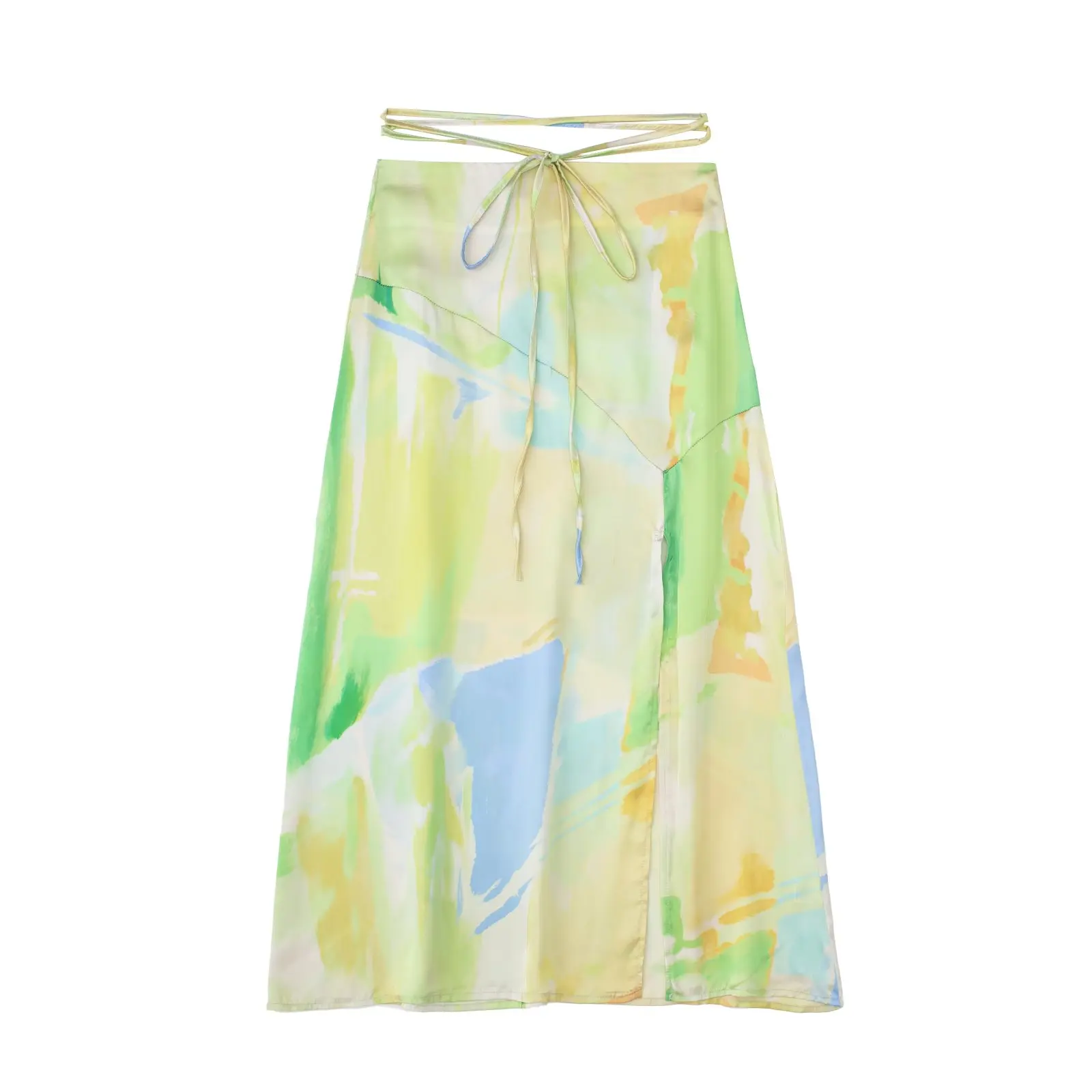 A.D.EAST-Summer in Europe and the wind belt act the role of dye silk texture split skirts-N18L700643
A.D.EAST-Summer in Europe and the wind belt act the role of dye silk texture split skirts-N18L700643