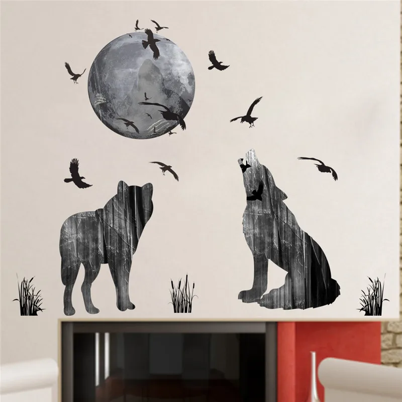 Creative Cool Forest Moon Wolf Wall Stickers DIY Animal Mural Decals for House Kids Rooms Baby Bedroom Living Room Decorations
Creative Cool Forest Moon Wolf Wall Stickers DIY Animal Mural Decals for House Kids Rooms Baby Bedroom Living Room Decorations