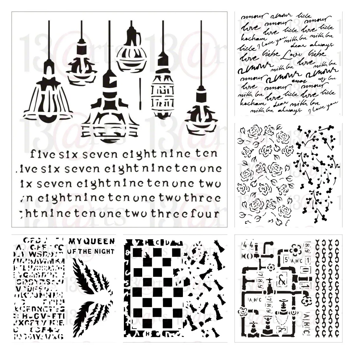 2022 Love Letters Land of Roses Queen Chessboard Lamps Pipes and Chain Stencils Diy Scrapbooking Paper Decoration Coloring Molds
2022 Love Letters Land of Roses Queen Chessboard Lamps Pipes and Chain Stencils Diy Scrapbooking Paper Decoration Coloring Molds