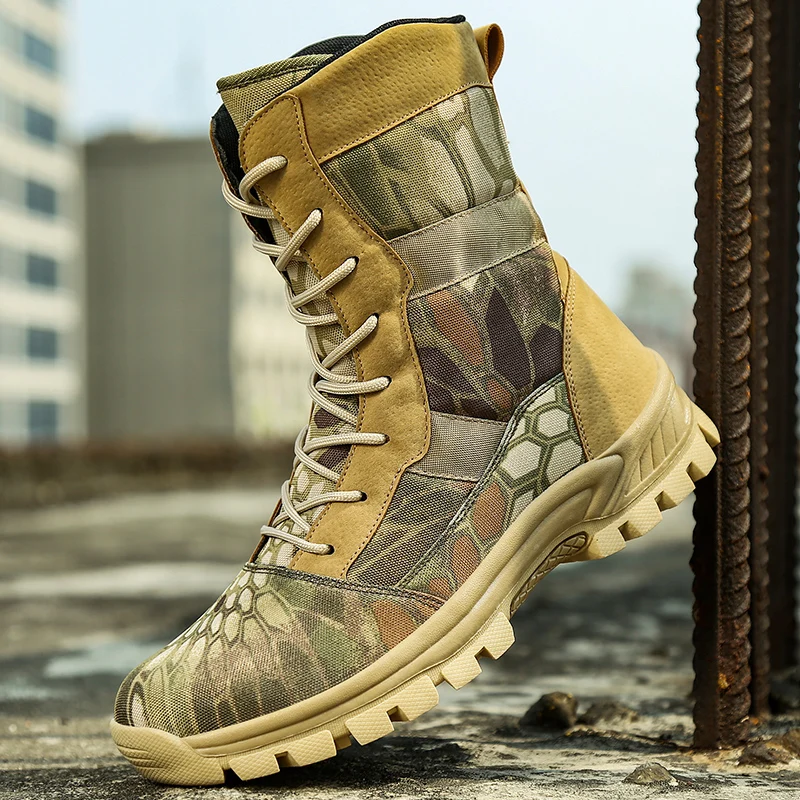 New Tactical Boots Military Men Special Force Shoes Non-slip Desert Tactical High Ankle Combat Boots Camo botas militares hombre
New Tactical Boots Military Men Special Force Shoes Non-slip Desert Tactical High Ankle Combat Boots Camo botas militares hombre