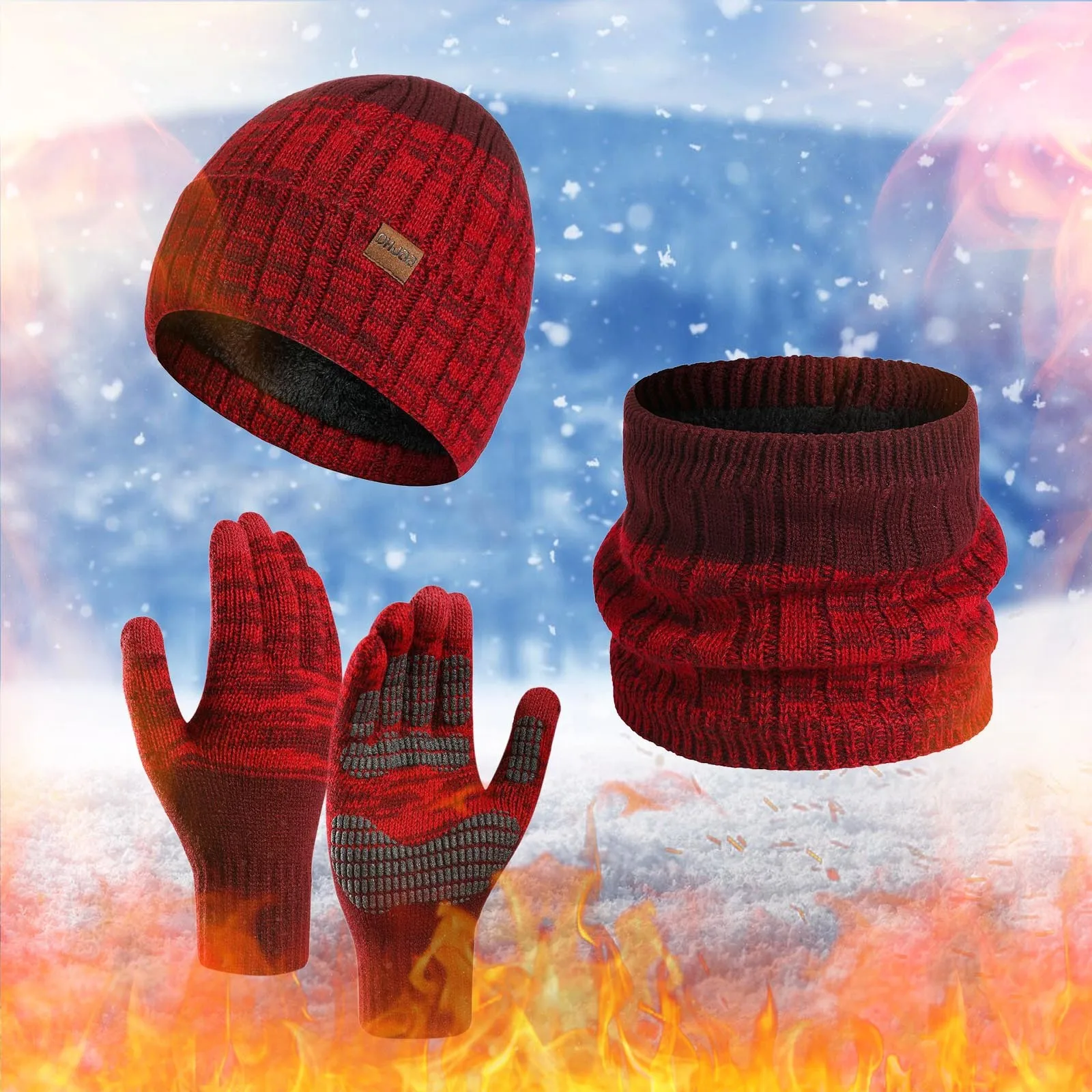 New Knitted Scarf Gloves Hat Set Female Circle Neck Screen Touch Finger Warm Beanie Scarves Glove Cotton Three-Piece Warm Set
New Knitted Scarf Gloves Hat Set Female Circle Neck Screen Touch Finger Warm Beanie Scarves Glove Cotton Three-Piece Warm Set