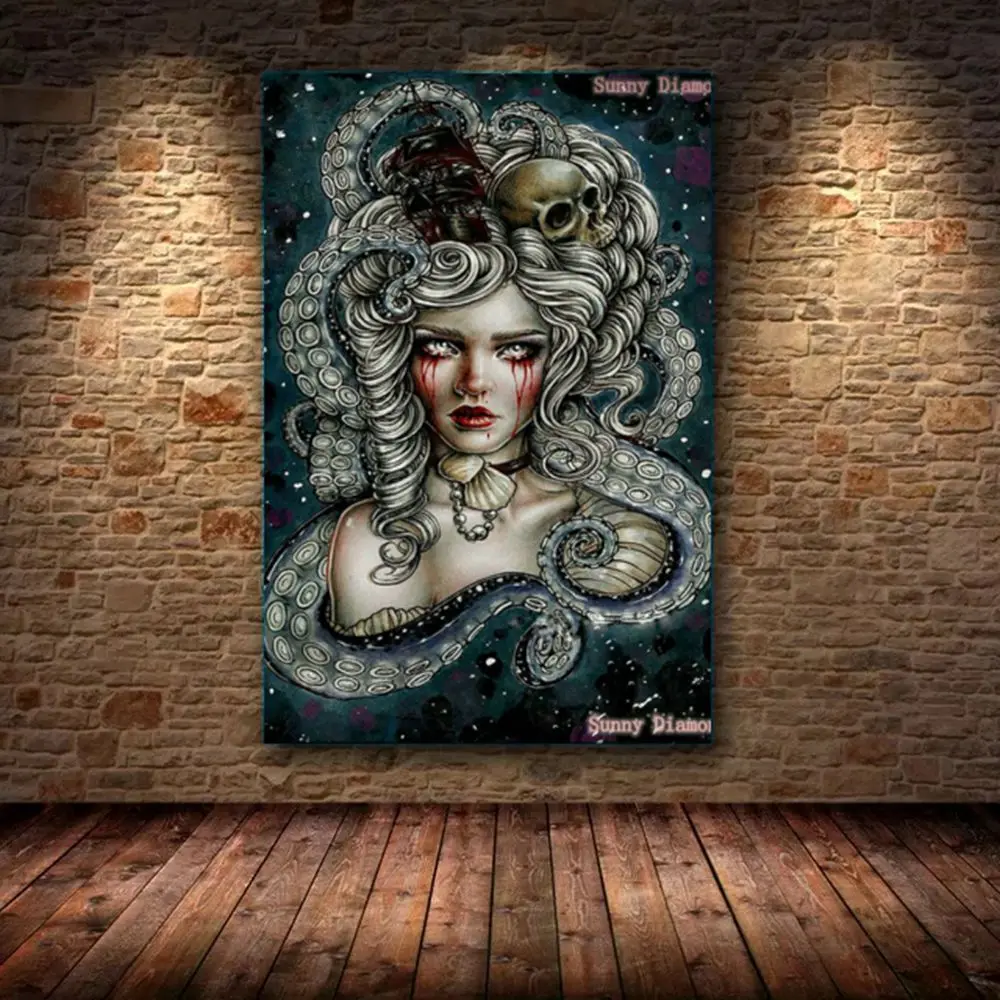 Diamond Art Painting Crystal Kits Rhinestones Octopus Woman Horrible Skull 5D DIY Full Round Drill Mosaic Cross Stitch Cuadro
Diamond Art Painting Crystal Kits Rhinestones Octopus Woman Horrible Skull 5D DIY Full Round Drill Mosaic Cross Stitch Cuadro