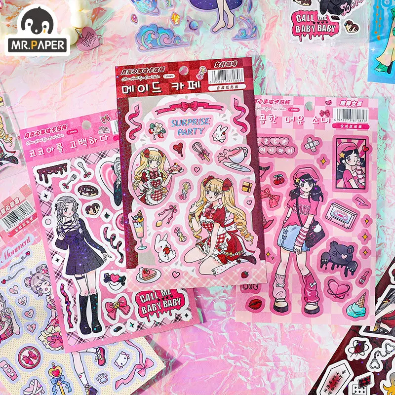 Mr. Paper Cute Girl Series Stickers Handbook Decoration DIY Kawaii Stickers Korean Stationary Supplies Aesthetic Stickers
Mr. Paper Cute Girl Series Stickers Handbook Decoration DIY Kawaii Stickers Korean Stationary Supplies Aesthetic Stickers