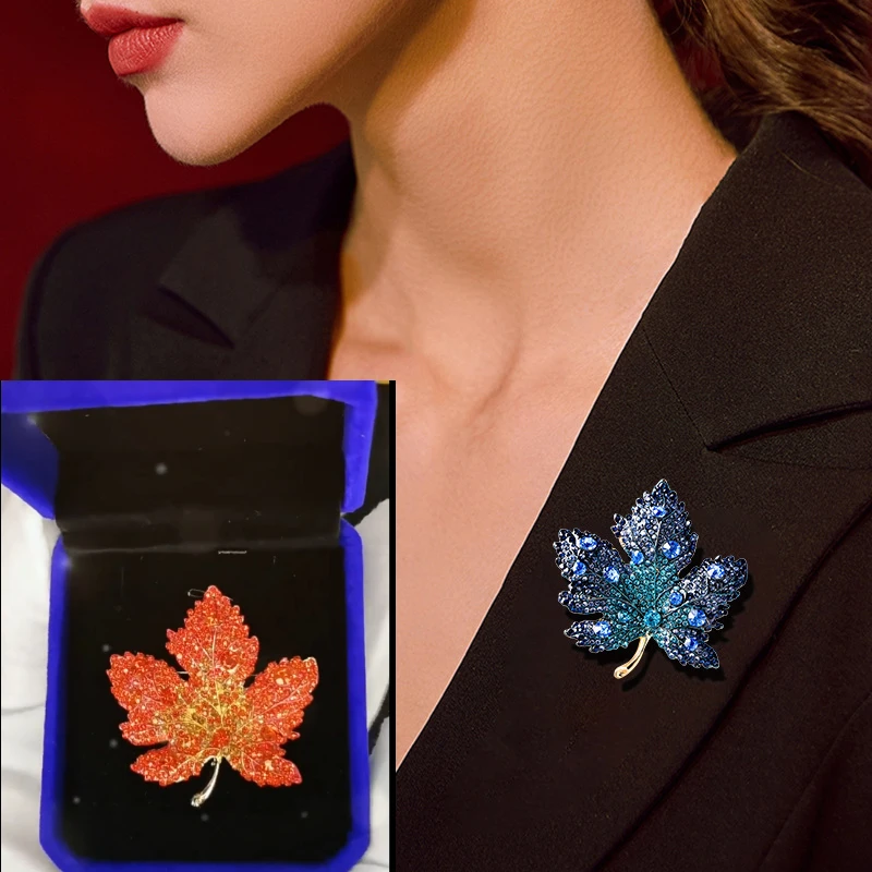 Rhinestone Blue Maple Brooch Lady Beautiful Elegant Wedding Party Pin Fashion Jewelry Office Brooch Pin Gifts Simple Design
Rhinestone Blue Maple Brooch Lady Beautiful Elegant Wedding Party Pin Fashion Jewelry Office Brooch Pin Gifts Simple Design
