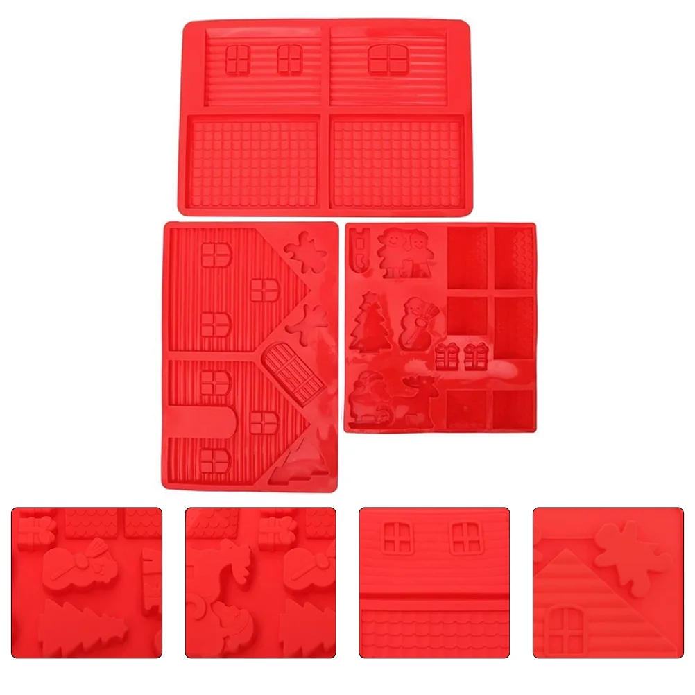 3Pcs Xmas Cake Molds Fun Food-graded Creative House Shaped Cake Pan Xmas Moulds for Kitchen Bakery
3Pcs Xmas Cake Molds Fun Food-graded Creative House Shaped Cake Pan Xmas Moulds for Kitchen Bakery