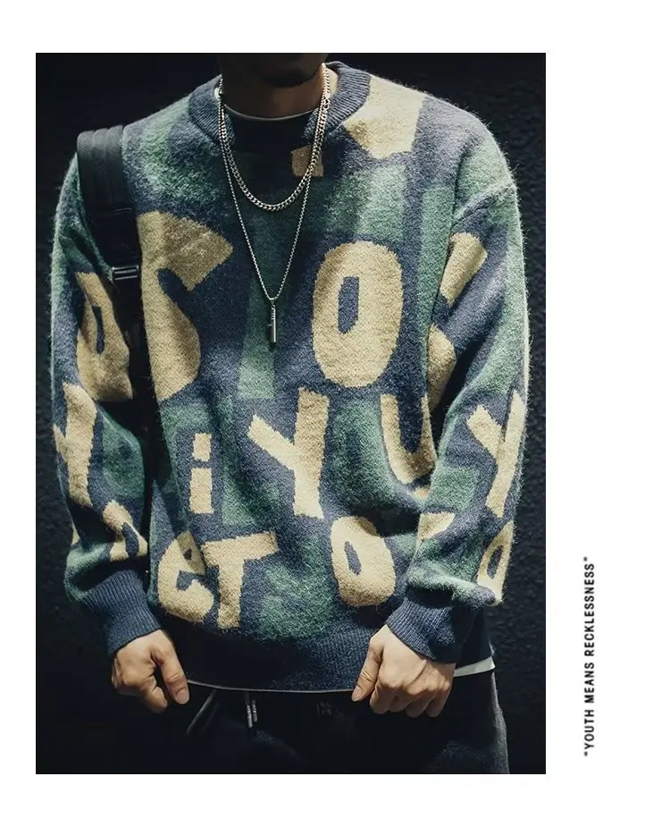 Женский свитер с рукавом летучая мышь, свободный кроп-топ с круглым вырезом и надписью, в стиле Харадзюку, весна 2023, мужской модный длинный Повседневный Ретро Топ, пуловер, дешево 
Женский свитер с рукавом летучая мышь, свободный кроп-топ с круглым вырезом и надписью, в стиле Харадзюку, весна 2023, мужской модный длинный Повседневный Ретро Топ, пуловер, дешево