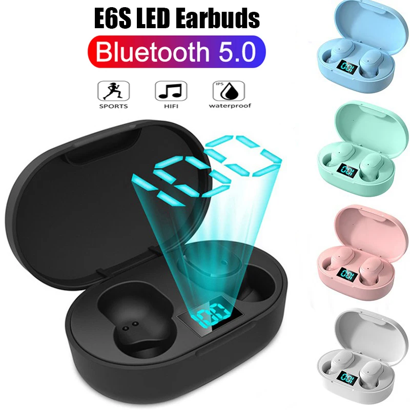E6S TWS Fone Bluetooth Earphones Wireless Headphones LED Display Noise Cancelling Earbuds with Mic Wireless Bluetooth Headset E6
E6S TWS Fone Bluetooth Earphones Wireless Headphones LED Display Noise Cancelling Earbuds with Mic Wireless Bluetooth Headset E6