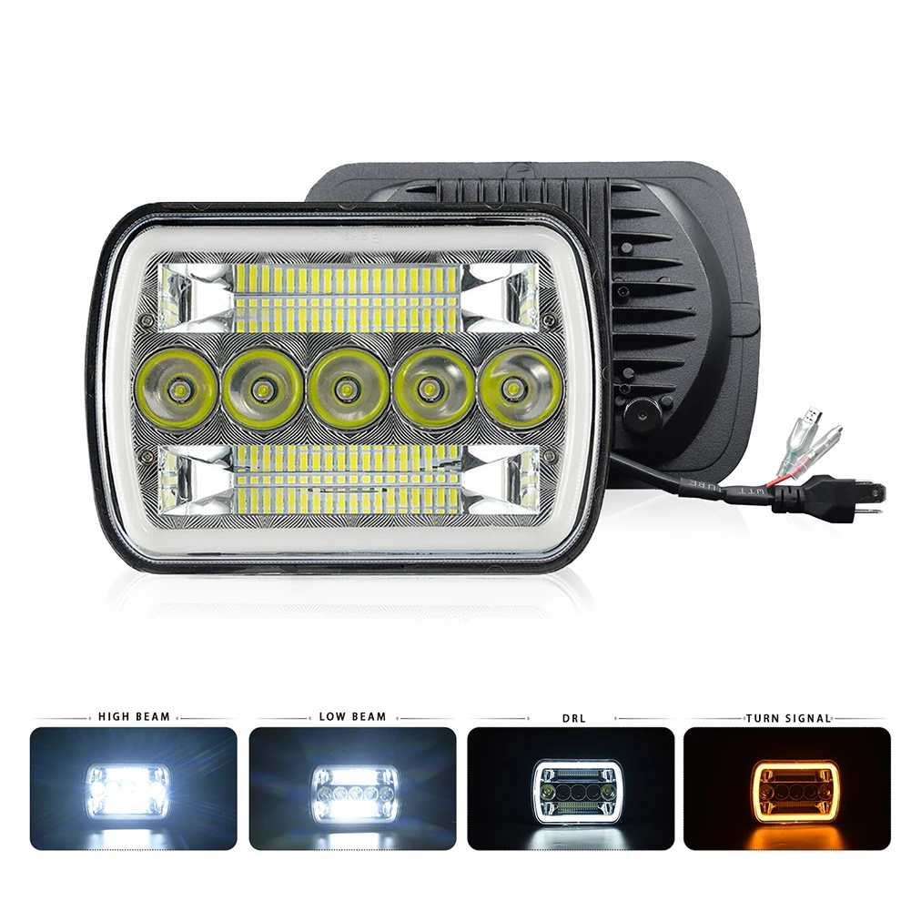 5x7 /7x 6 inches Car LED Headlight 400W 40000LM Square Headlamp IP68 Waterproof Modified Parts Accessories For XJ YJ SUV Truck
5x7 /7x 6 inches Car LED Headlight 400W 40000LM Square Headlamp IP68 Waterproof Modified Parts Accessories For XJ YJ SUV Truck