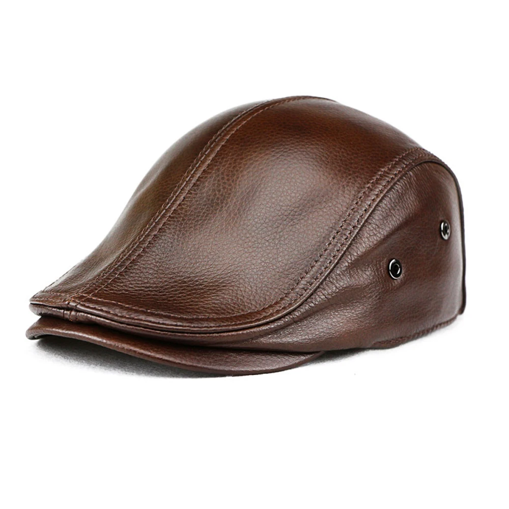 Men's Genuine Leather Keep Warm Cap Flat Ivy Newsboy Hat Windproof Gatsby Cabbie Cap Classic
Men's Genuine Leather Keep Warm Cap Flat Ivy Newsboy Hat Windproof Gatsby Cabbie Cap Classic