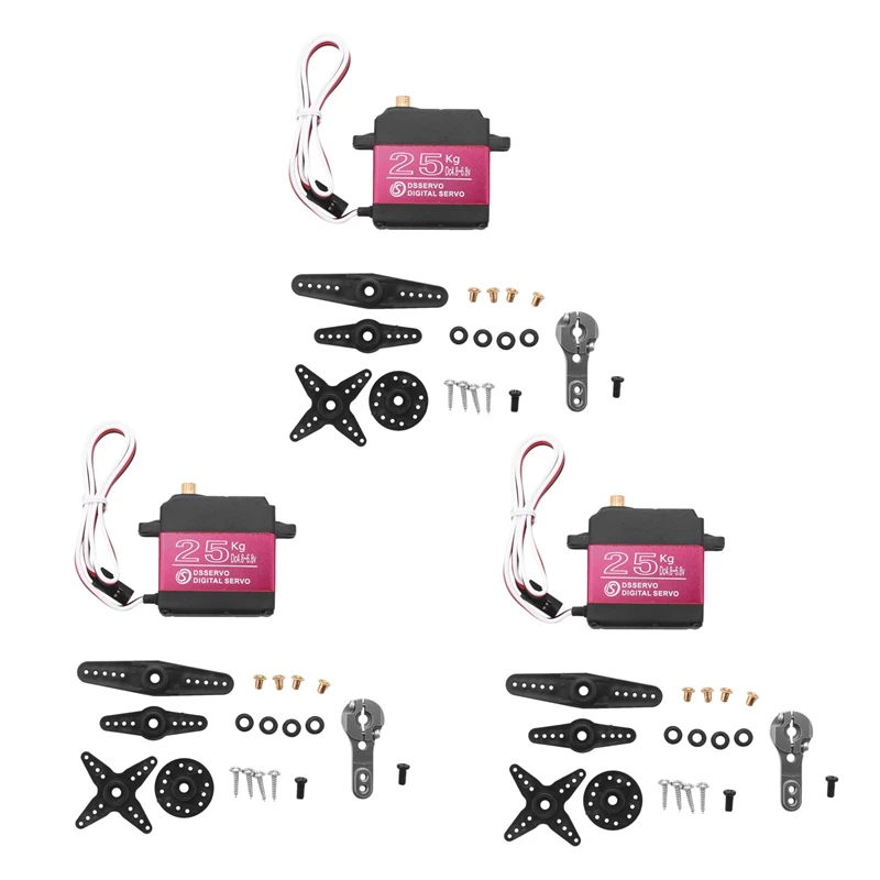 3X 25KG Digital Servo Full Metal Gear High Torque Waterproof For RC Car Crawler Robot Control Angle 270°
3X 25KG Digital Servo Full Metal Gear High Torque Waterproof For RC Car Crawler Robot Control Angle 270°