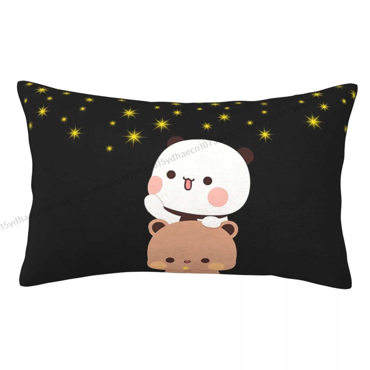 

Panda Bears Reaching The Stars Hug Pillowcase Bubu and Dudu Anime Backpack Cojines Printed Office Pillow Covers Decorative